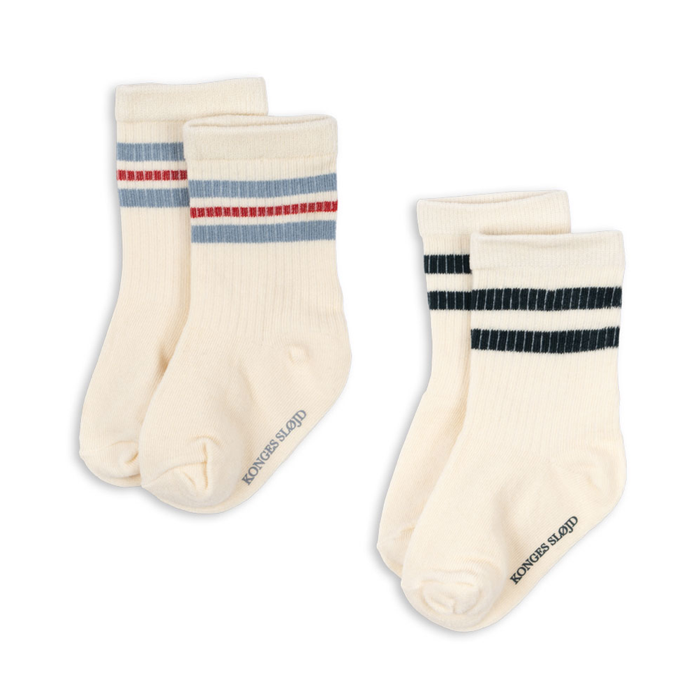 Konges Sløjd Chaussettes lot de 2 'Act' Optic White
