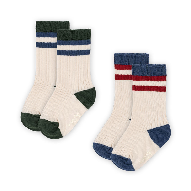 Konges Sløjd Socken 2er Pack Multi Stribe