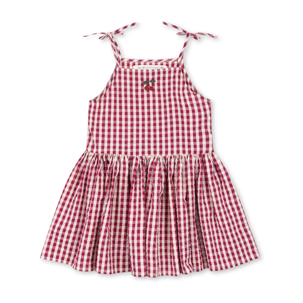 Konges Sløjd Sommerkleid 'Isotta' Raspberry Check