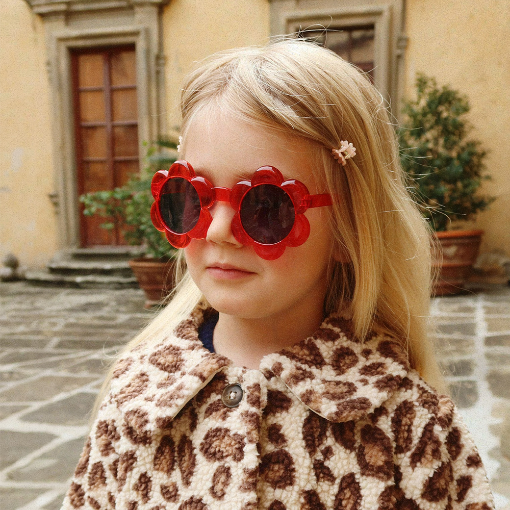 Konges Sløjd Lunettes de soleil enfant 'Junior Flower' 5-10 ans Rouge
