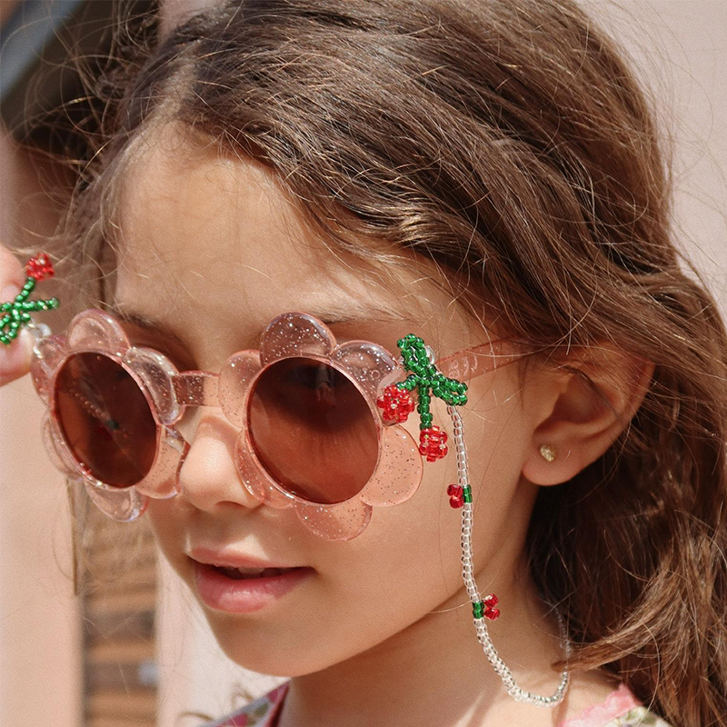 Konges Sløjd  Kinder Sonnenbrille &#39;Junior Flower &#39; 5-10 Jahre Glitter Rose