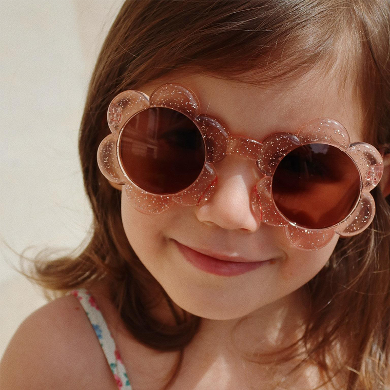 Konges Sløjd  Kinder Sonnenbrille &#39;Junior Flower &#39; 5-10 Jahre Glitter Rose