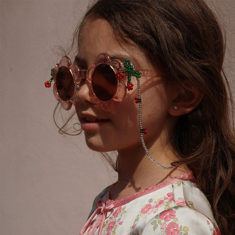 Konges Sløjd  Kinder Sonnenbrille &#39;Junior Flower &#39; 5-10 Jahre Glitter Rose