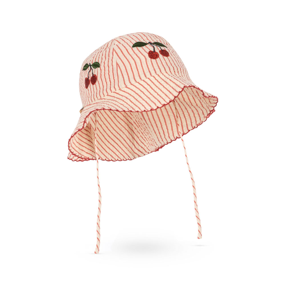 Konges Sløjd Chapeau de soleil en seersucker 'Ellie' Amour Stripe