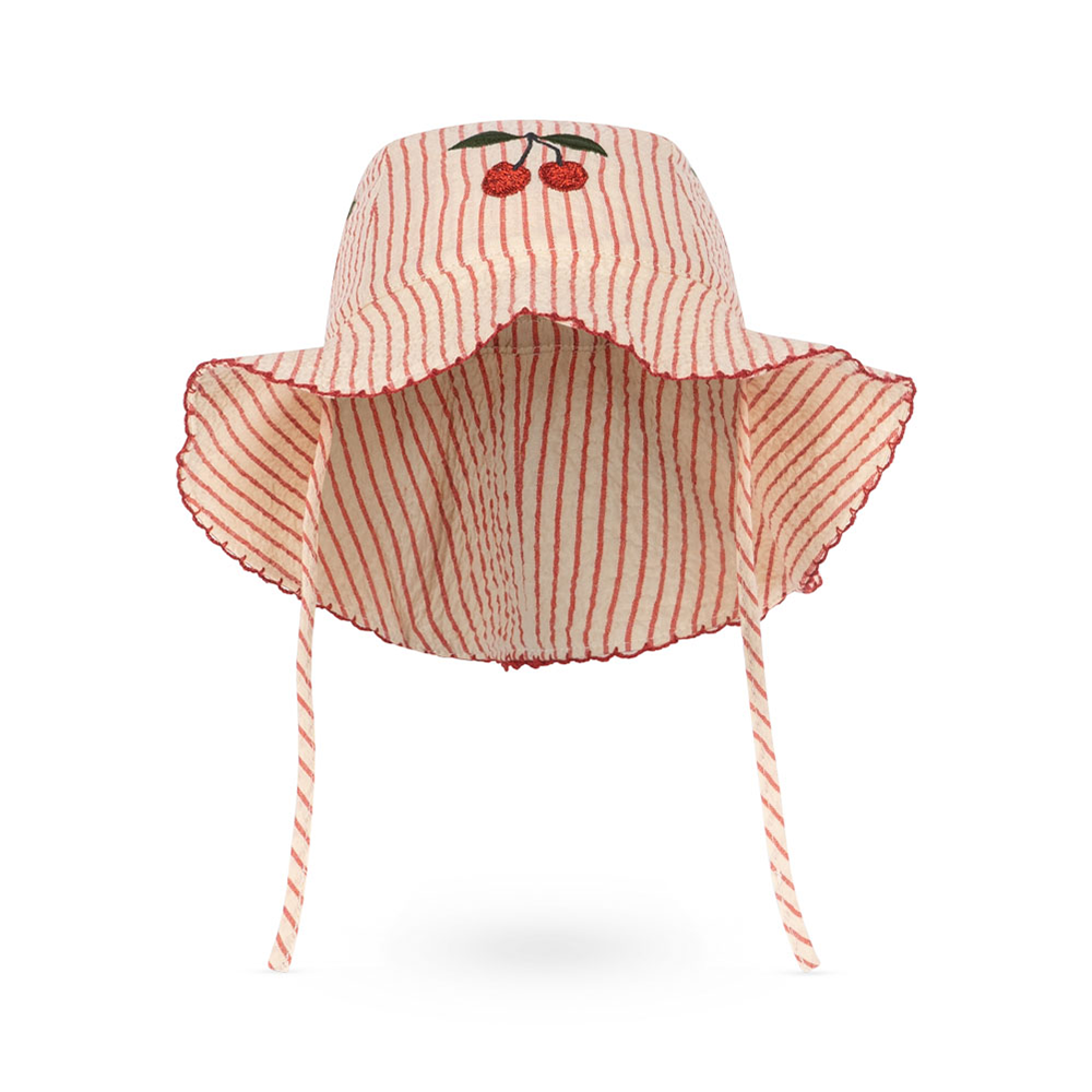 Konges Sløjd Chapeau de soleil en seersucker 'Ellie' Amour Stripe