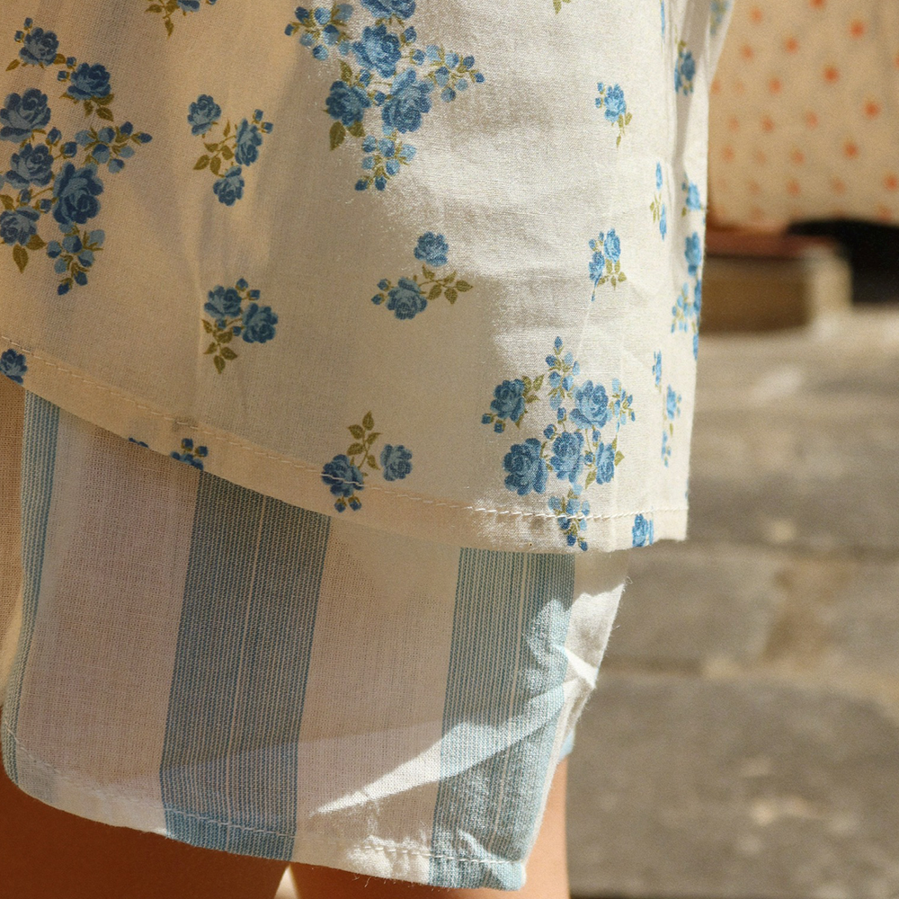 Shorts Konges Sløjd en coton, lot de 3 « Asli » Basil/Orchid/Bleu Stripe