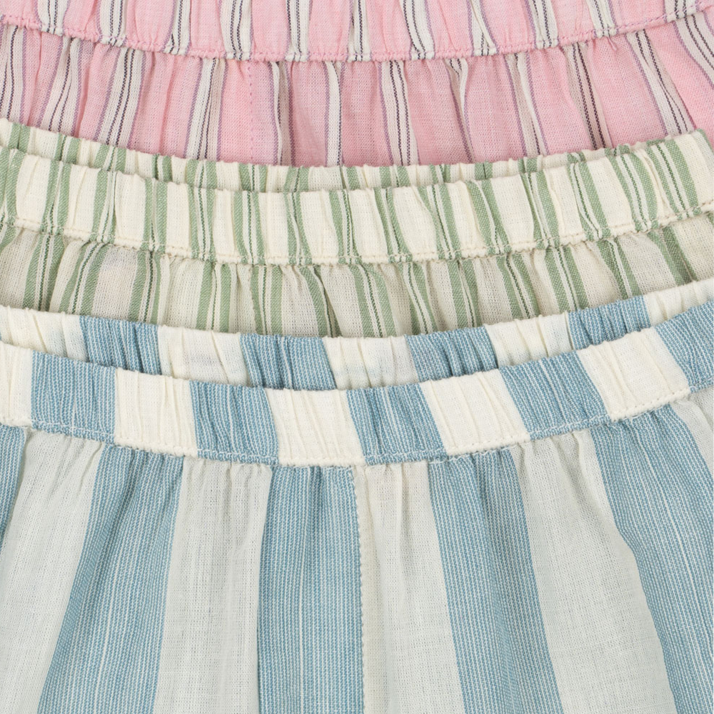 Shorts Konges Sløjd en coton, lot de 3 « Asli » Basil/Orchid/Bleu Stripe