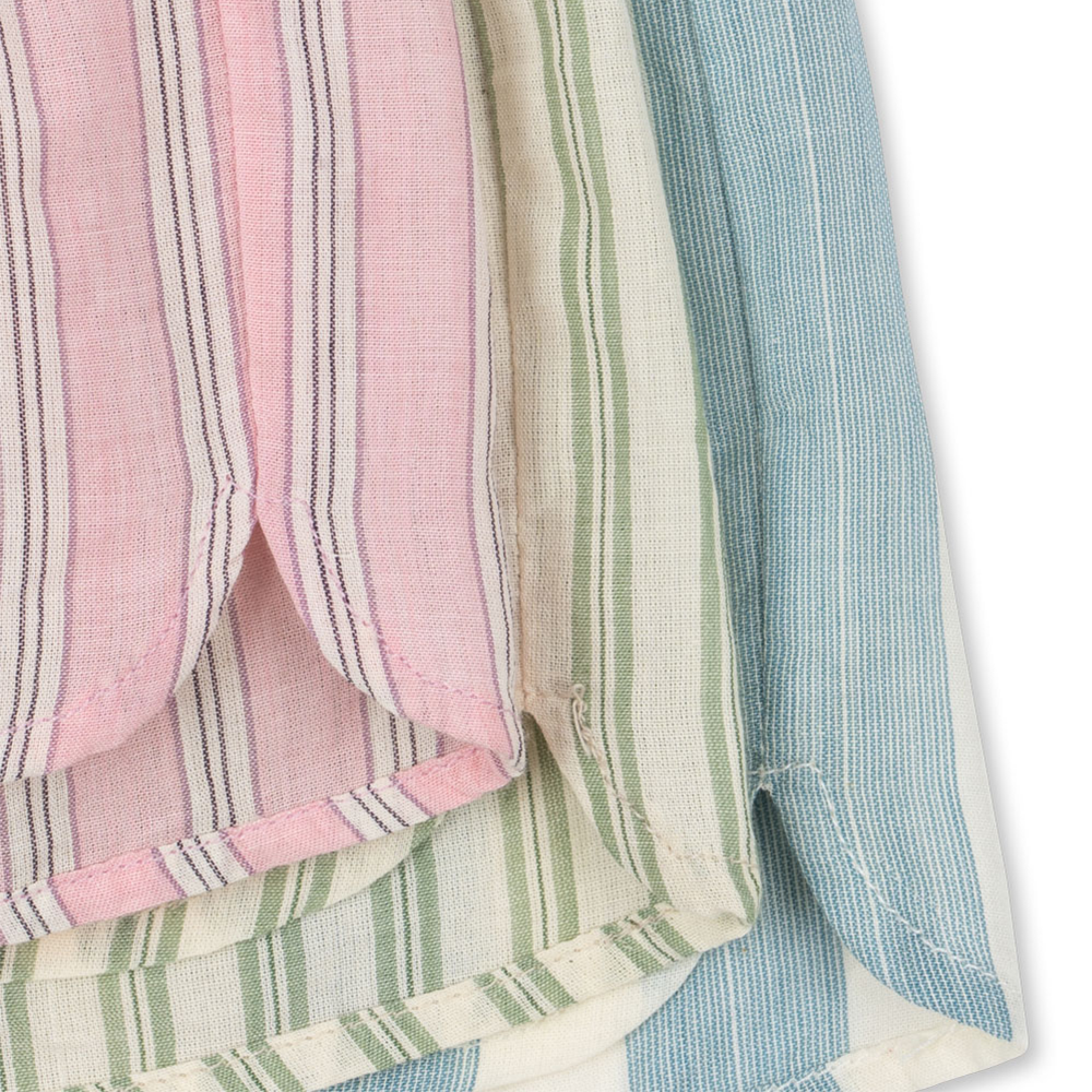 Shorts Konges Sløjd en coton, lot de 3 « Asli » Basil/Orchid/Bleu Stripe