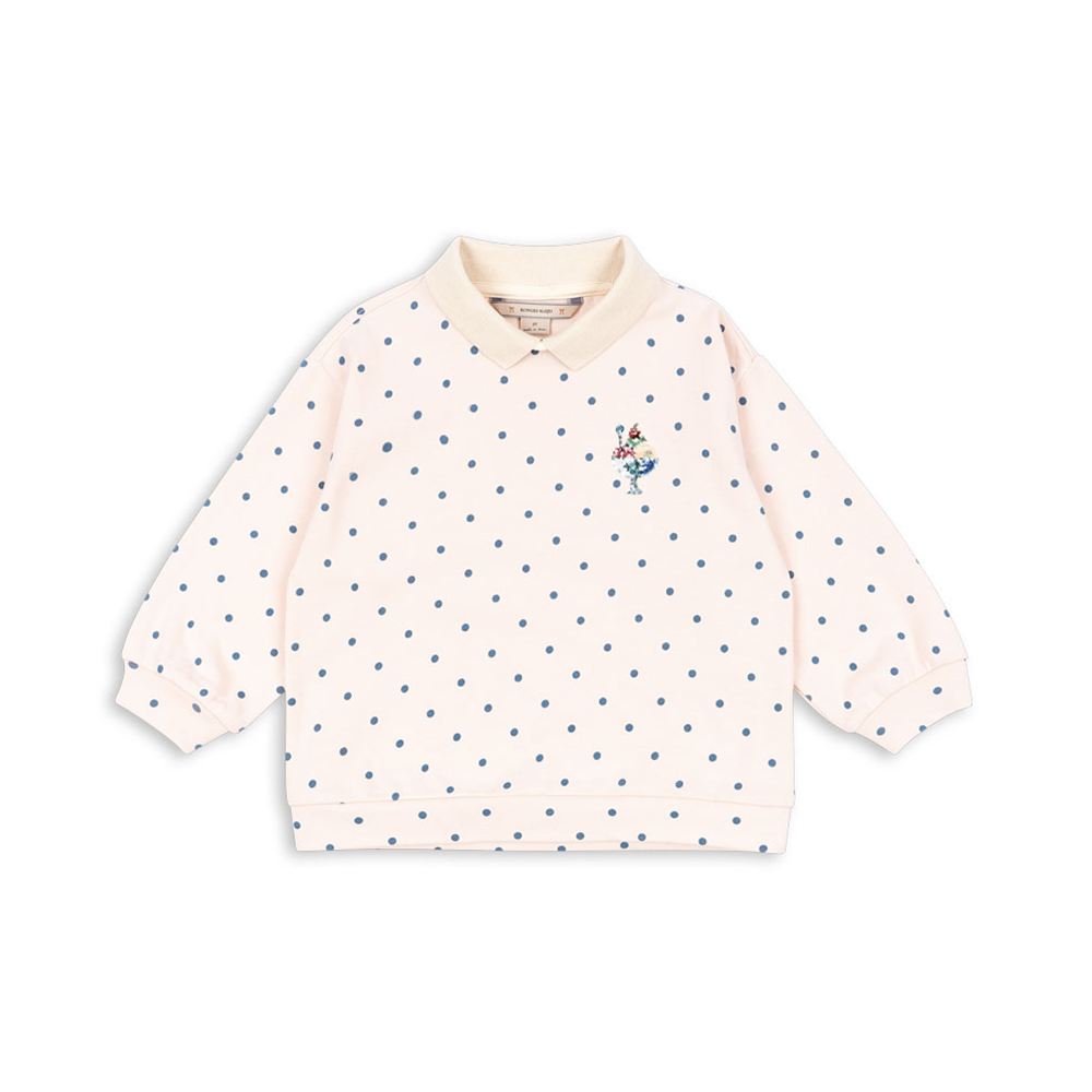 Konges Sløjd Polo Sweatshirt 'Spotty' Rosewater Dot