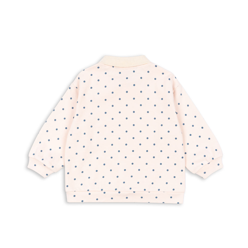 Konges Sløjd Polo Sweatshirt 'Spotty' Rosewater Dot