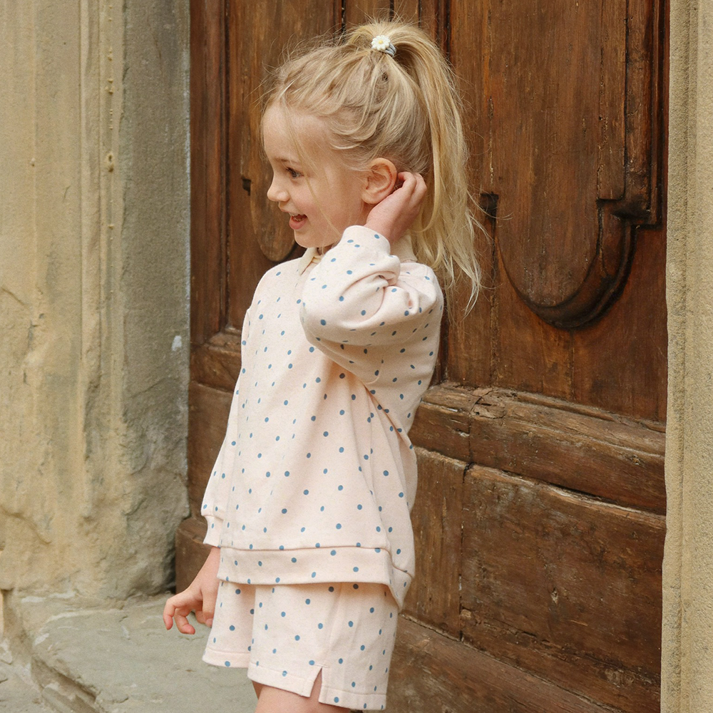 Konges Sløjd Polo Sweatshirt 'Spotty' Rosewater Dot