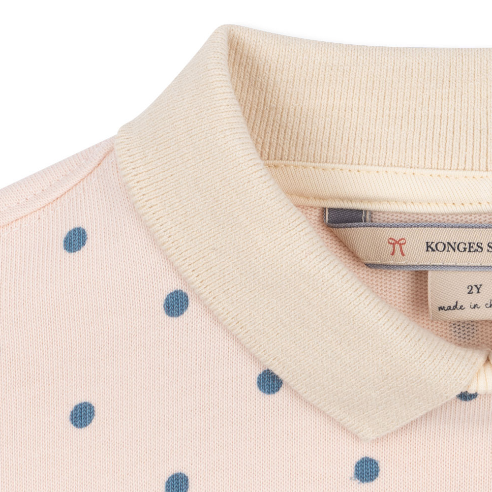 Konges Sløjd Polo Sweatshirt 'Spotty' Rosewater Dot
