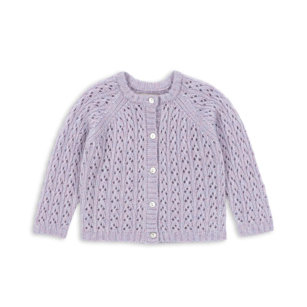 Konges Sløjd Cardigan 'Isa' Lavender Mist - Online MY SNOWFLAKE