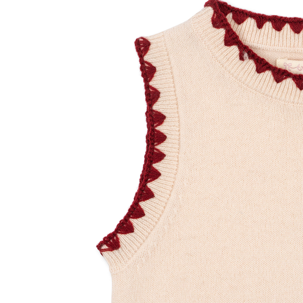 Konges Sløjd Strickkleid &#39;Collette&#39; Off White
