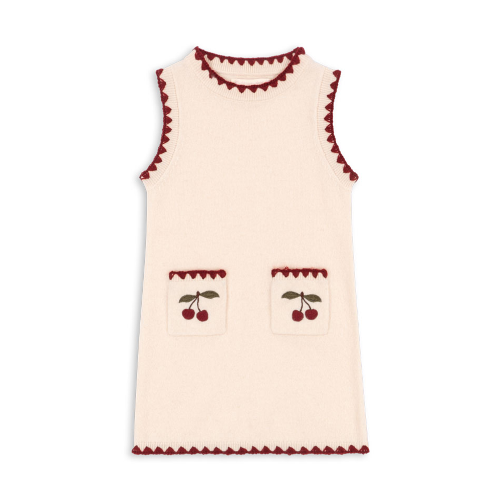Konges Sløjd Strickkleid &#39;Collette&#39; Off White
