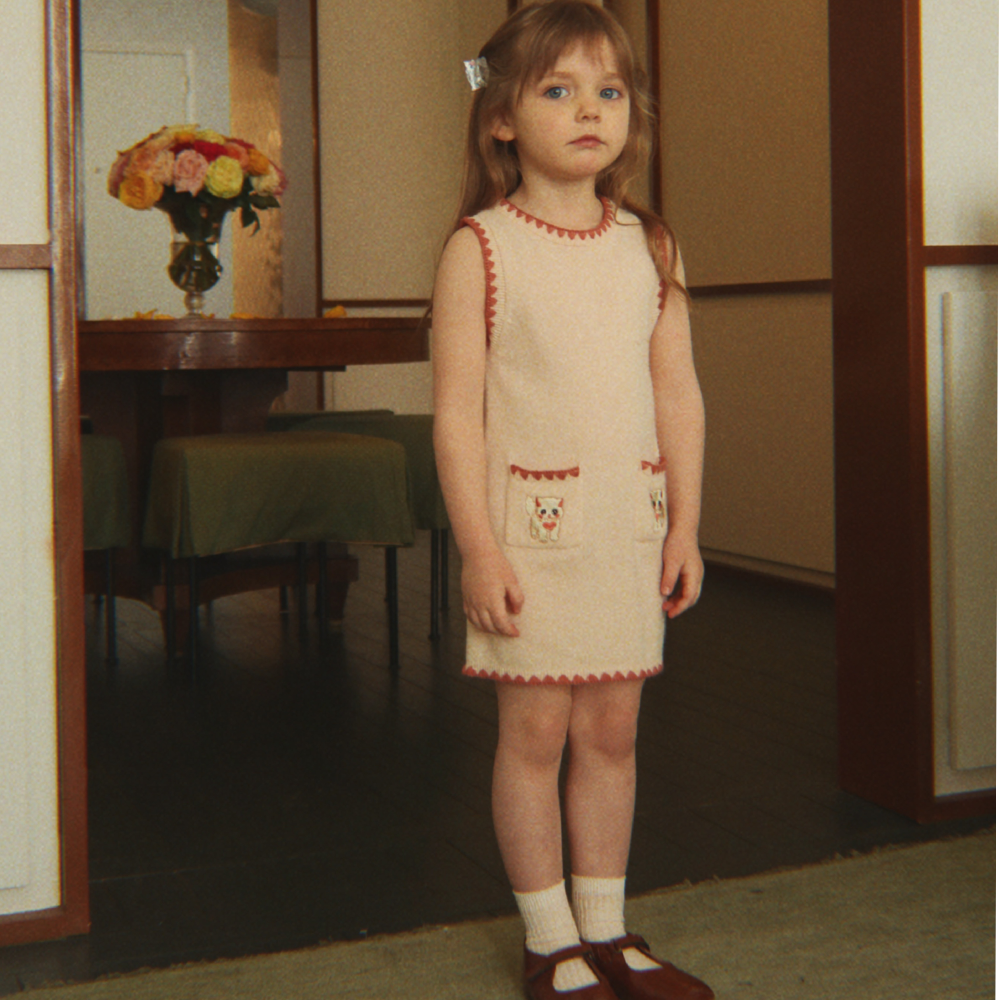 Robe en maille de laine Konges Sløjd 'Collette' Rosey