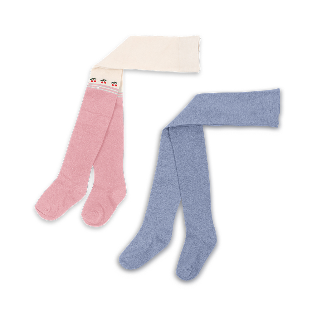 Konges Sløjd Lurex Strumpfhose 2er Pack &#39;Cherry&#39; Purple/Pink Dolphin
