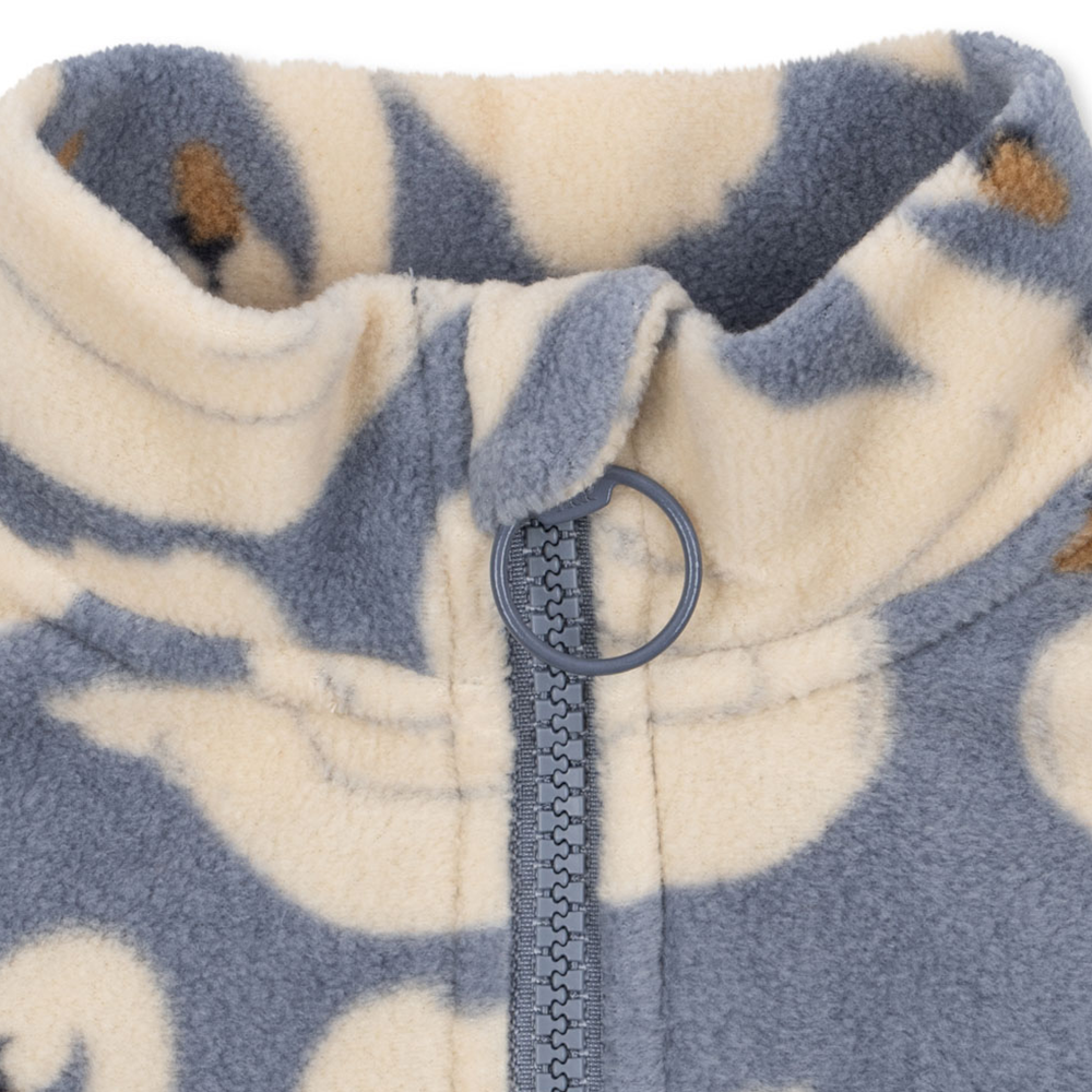 Konges Sløjd Fleece Pullover mit Reissverschluss 'Tavi' Swan