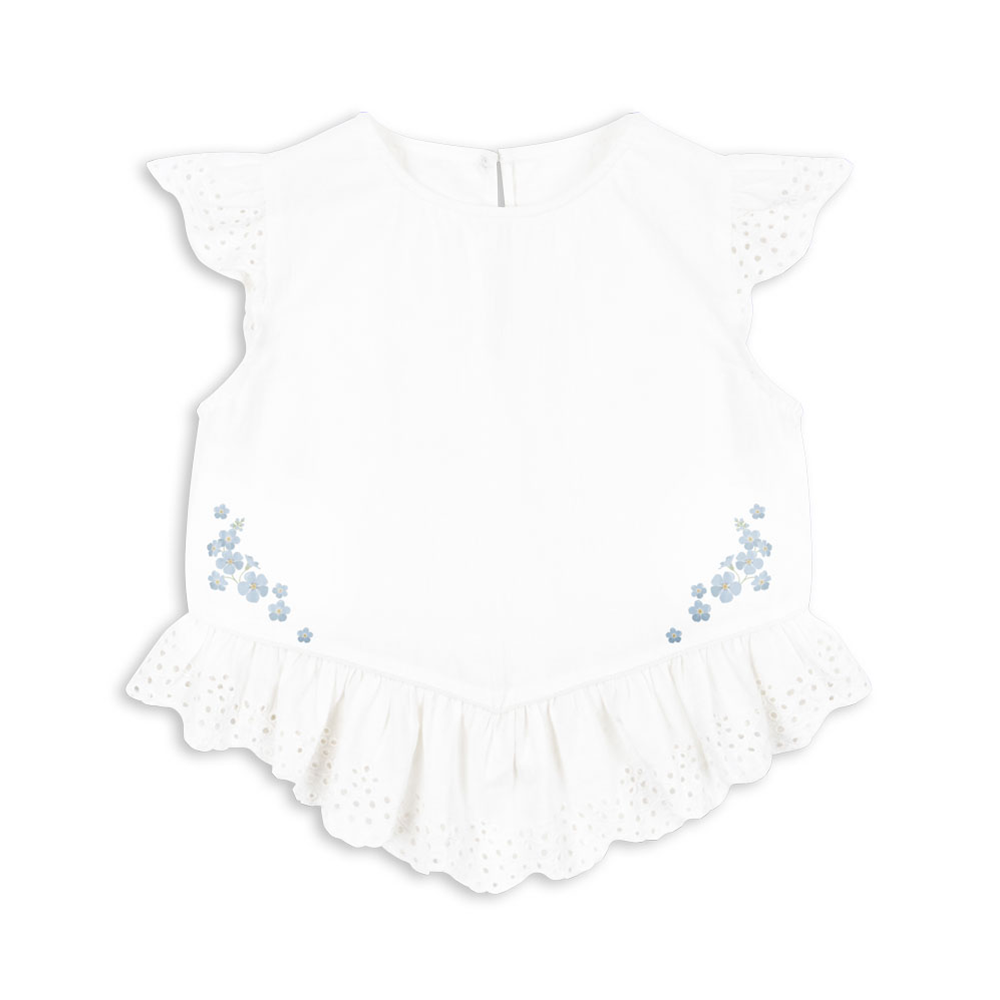 Konges Sløjd Peplum-Top &#39;RHW X KS&#39; Fiori Optic White