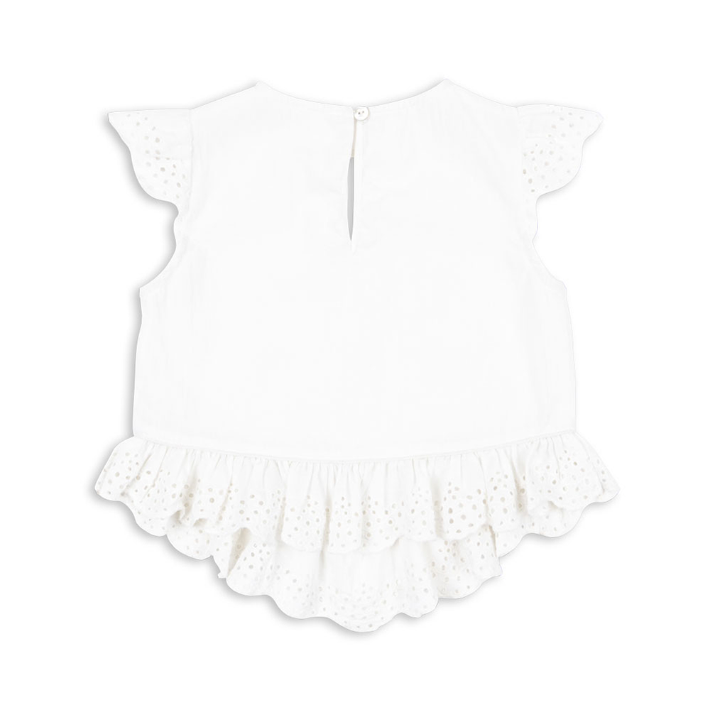 Konges Sløjd Peplum-Top &#39;RHW X KS&#39; Fiori Optic White
