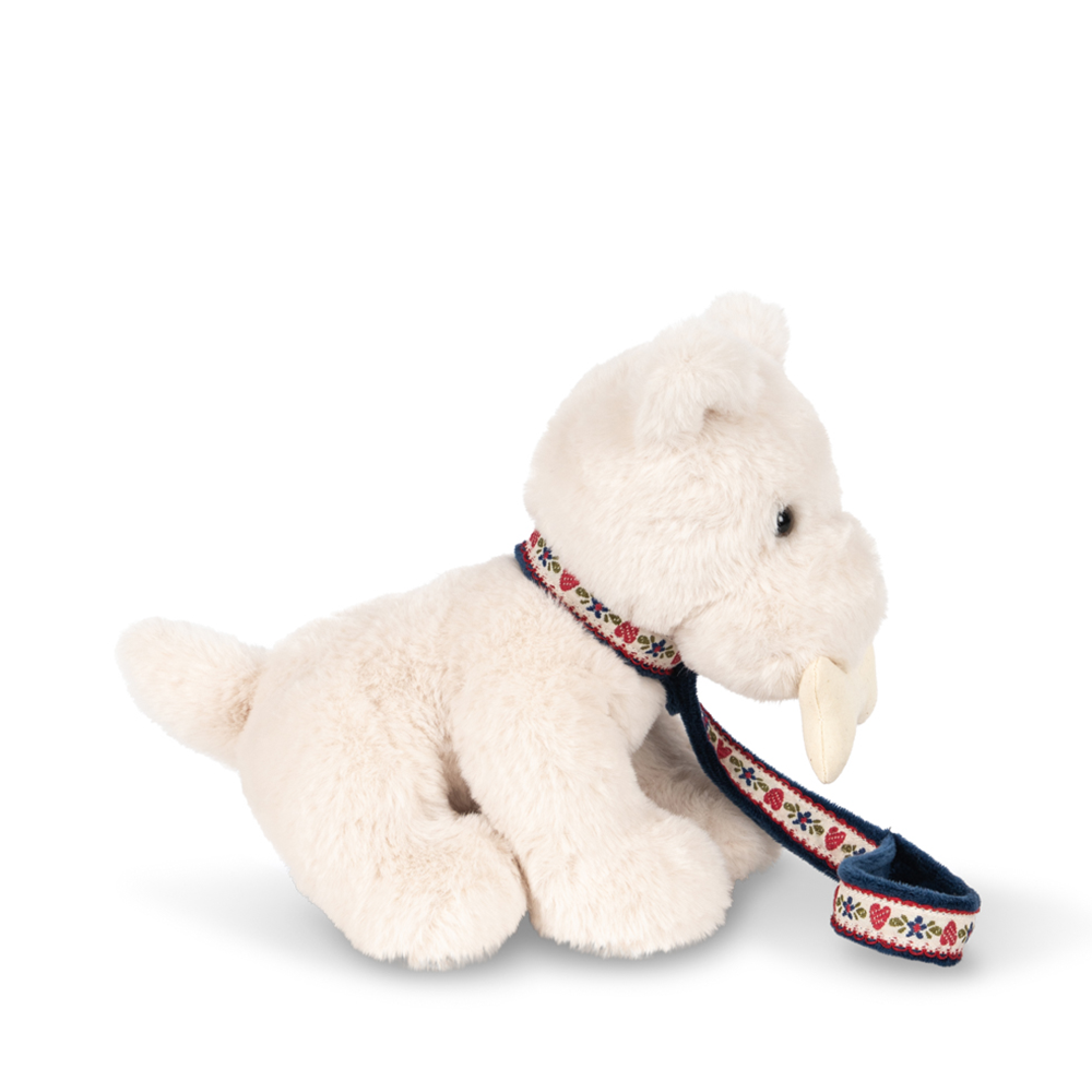 Konges Sløjd  Plüschtier Welpe mit Tasche 'Terry Puppy' Coeur Coloré