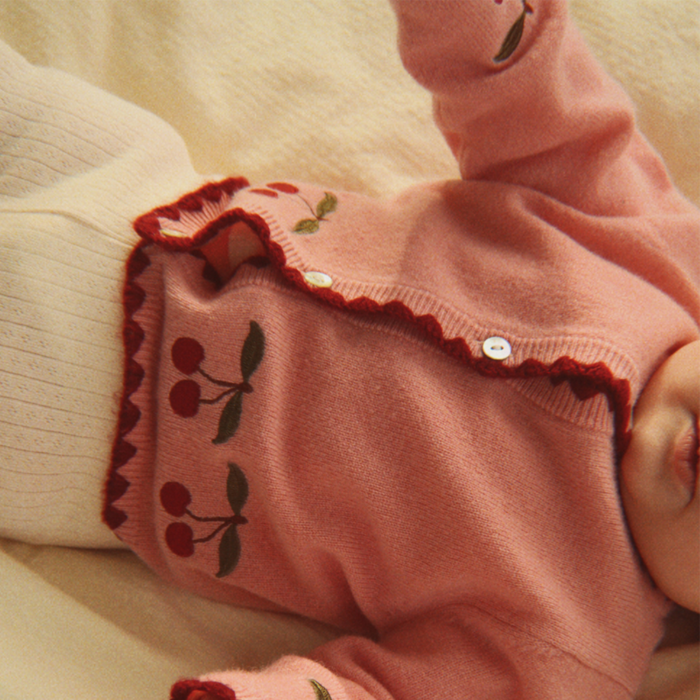 Konges Sløjd Wool Cardigan 'Colette' Pale Blush