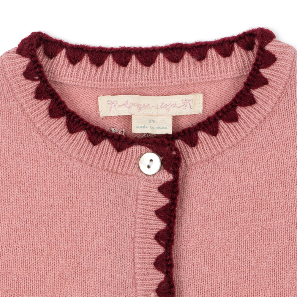 Konges Sløjd Wool Cardigan 'Colette' Pale Blush