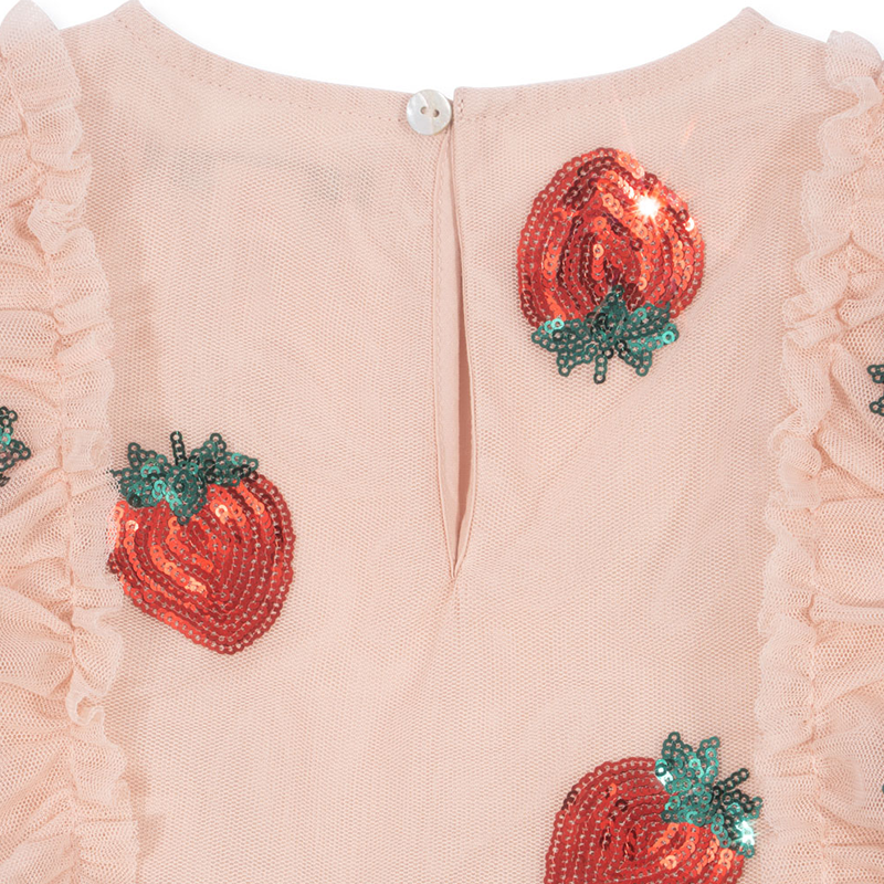 Konges Sløjd Kleid mit Rüschen &#39;Yvonne&#39; Strawberry