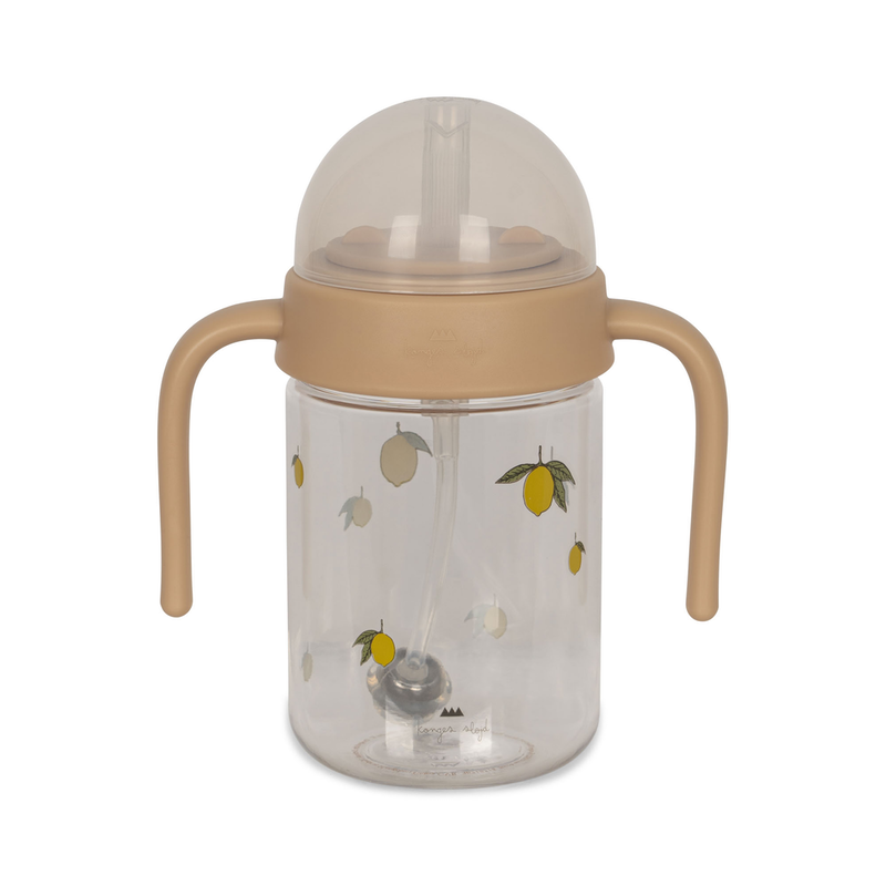 Babytrinkflasche mit Griffen mit Zitronenprint von Konges Sløjd