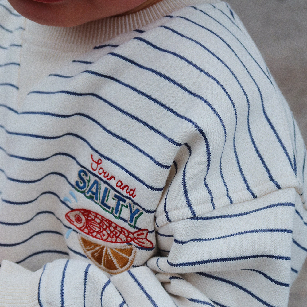 Konges Sløjd Sweatshirt 'Amio' Captains Blue/Antique White