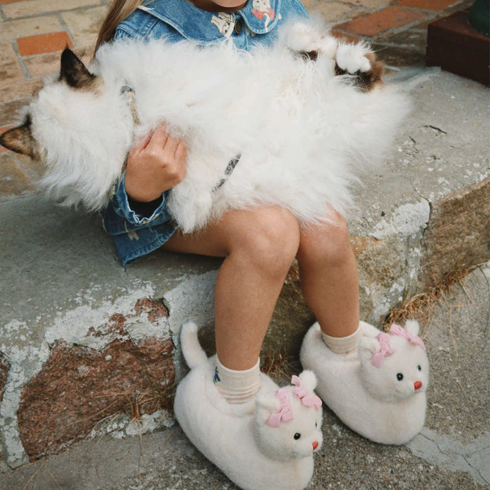 Konges Sløjd Hausschuhe/Finken 'Kitty' Off White - Online MY SNOWFLAKE