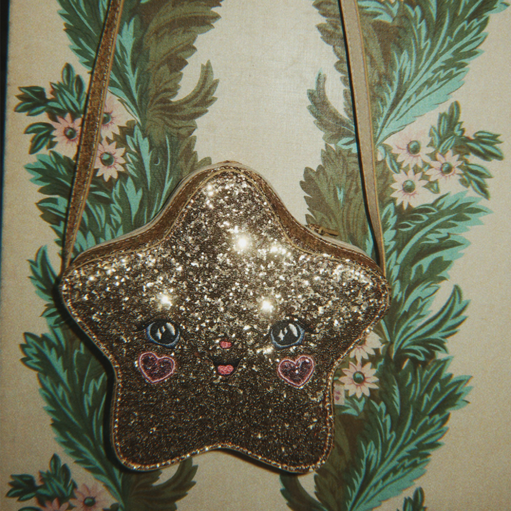 Sac à bandoulière à sequins Konges Sløjd 'Tut Star' doré