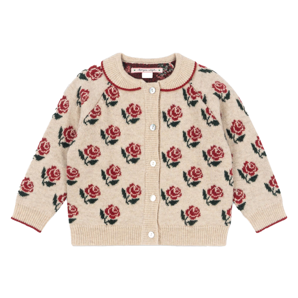Konges Sløjd Strickcardigan mit Kragen 'Belou' Rose - Online MY SNOWFLAKE
