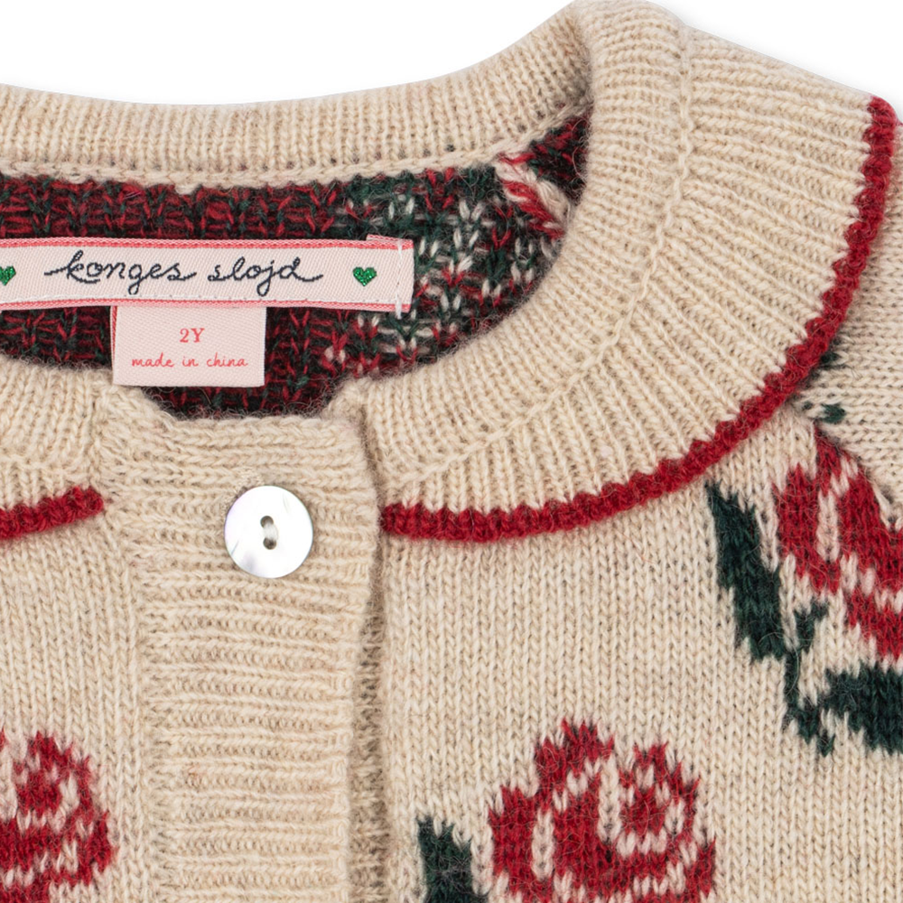 Konges Sløjd Strickcardigan mit Kragen 'Belou' Rose - Online MY SNOWFLAKE