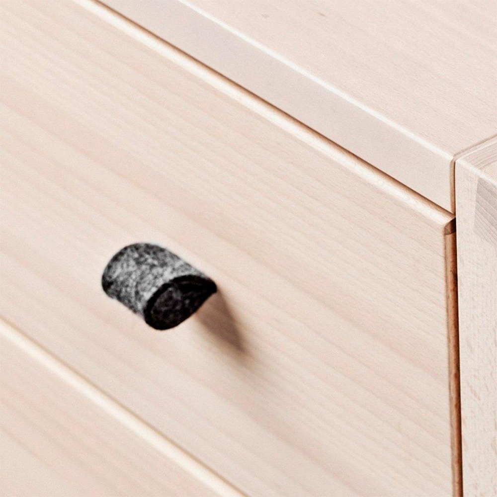 Leander Felt Handles 6 pcs. Grey