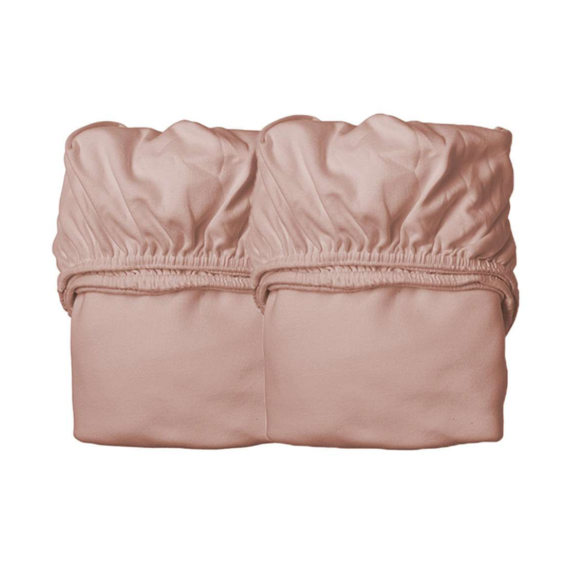 Leander  Fixleintuch Bio-Baumwolle 2er-Pack Juniorbett 60 x 140 cm   Wood Rose