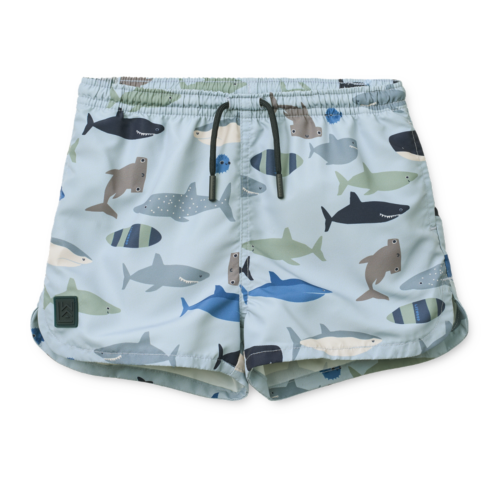 Liewood UV-Badeshorts 'Aiden' Shark/Dove Blue