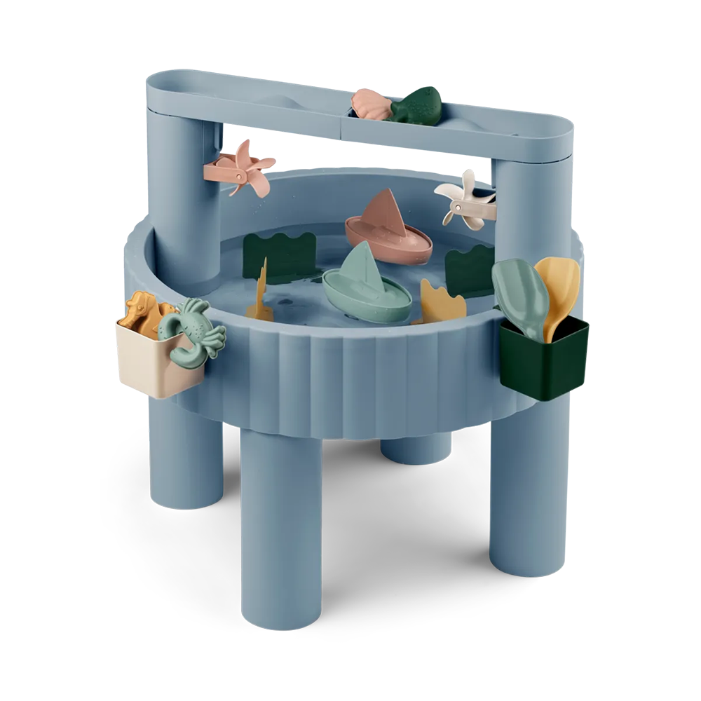 Liewood Aktivitätstisch/Matschtisch mit Deckel 'Sepp' Beach Blue Multi Mix - Online MY SNOWFLAKE