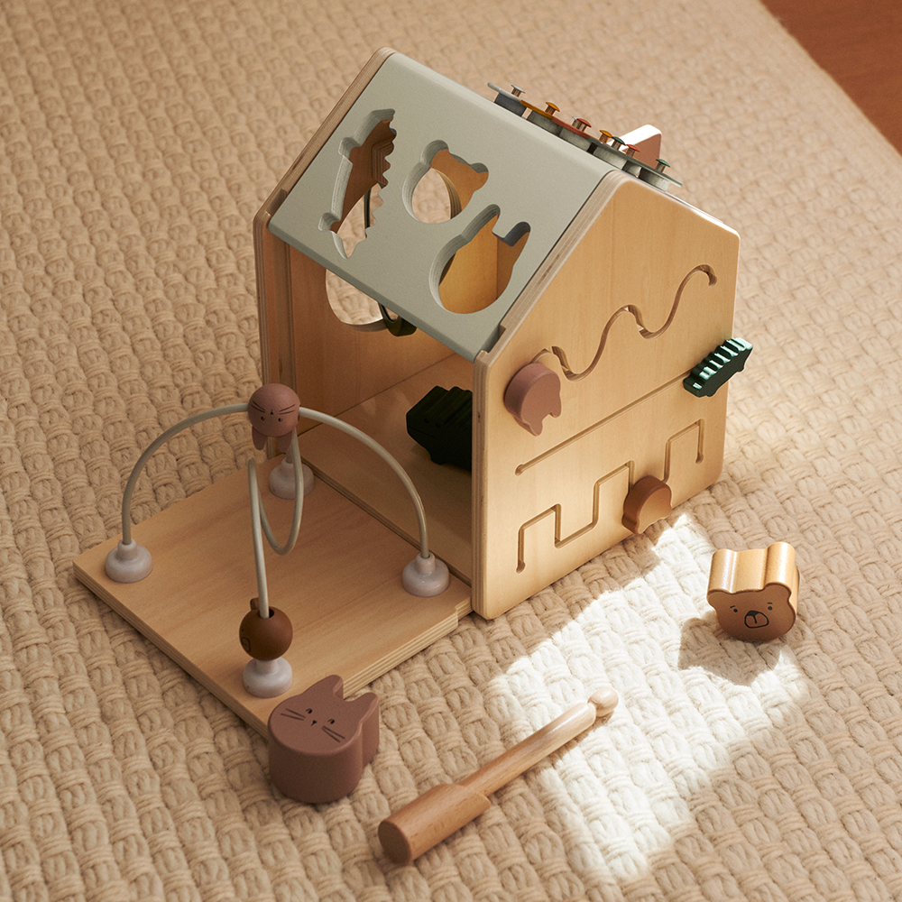 Cube d'activités en bois Liewood 'Lucas' Tuscany Rose Multi Mix