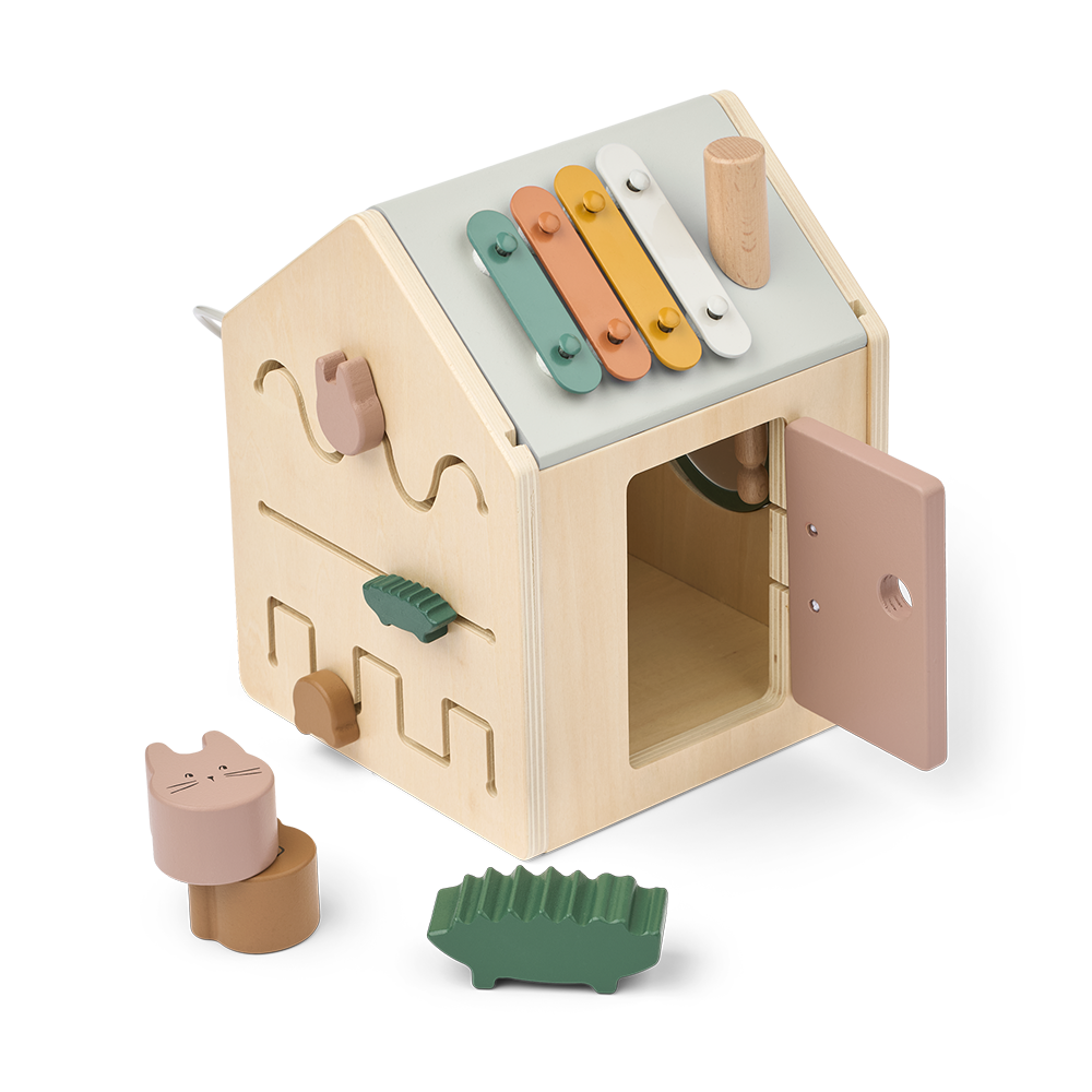 Cube d'activités en bois Liewood 'Lucas' Tuscany Rose Multi Mix