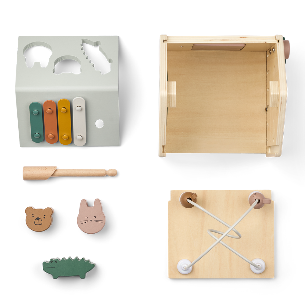 Cube d'activités en bois Liewood 'Lucas' Tuscany Rose Multi Mix