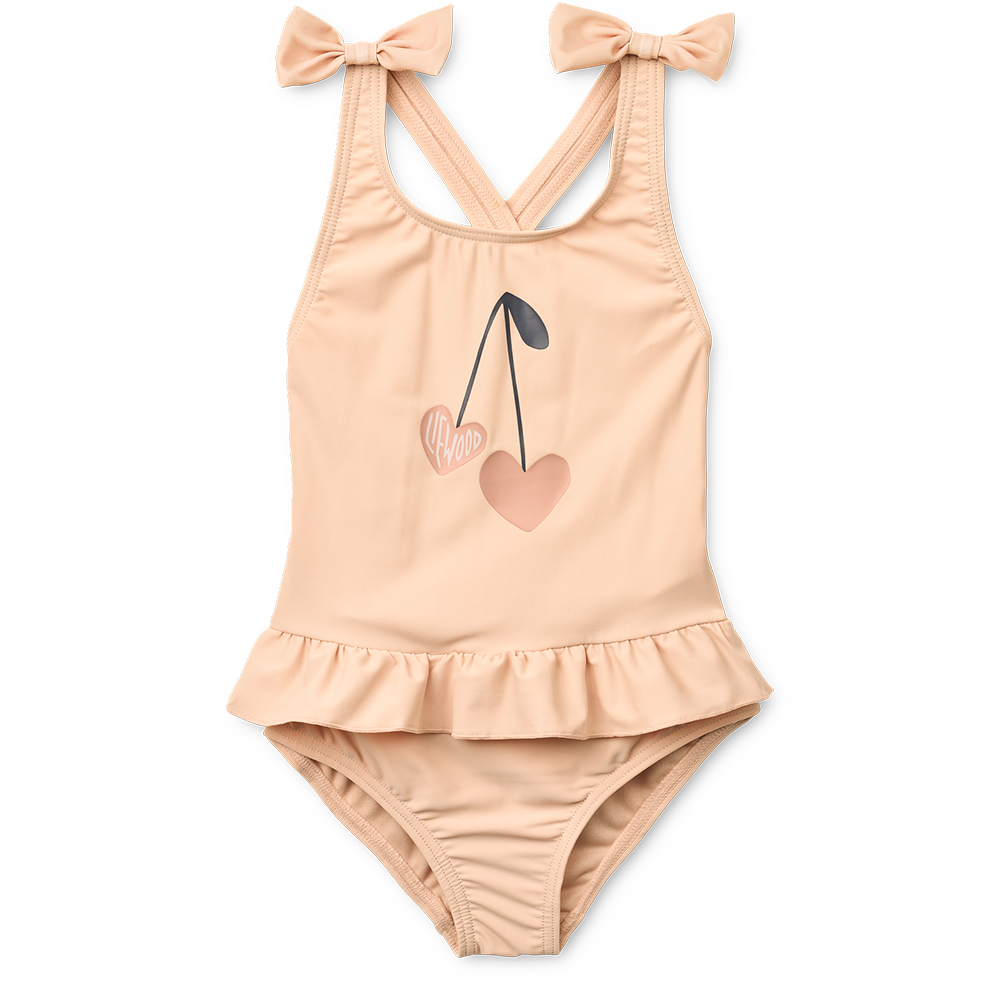 Liewood 'Amara' Apple Blossom UV Swimsuit with Bows