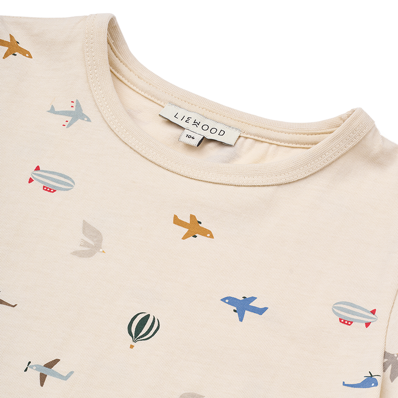 Liewood Baumwoll T-Shirt &#39;Apia&#39; Aviator/Ecru