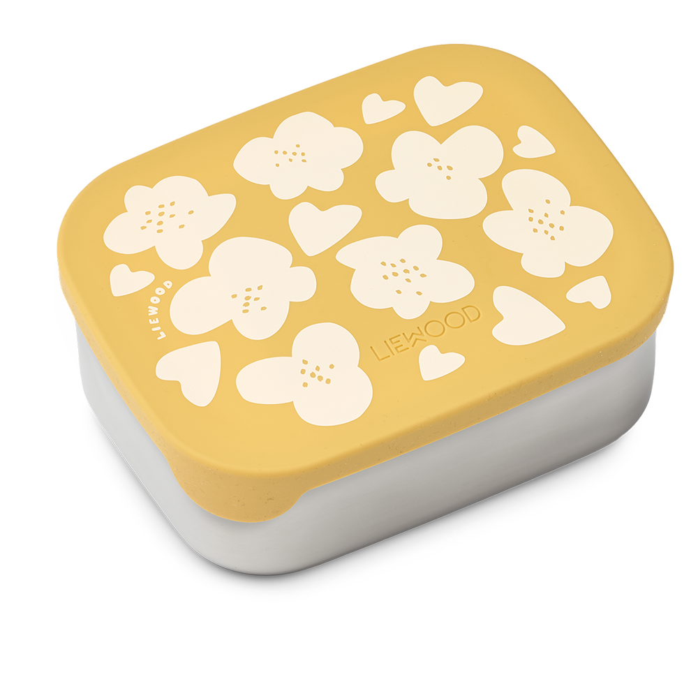 Liewood  Kinder Lunchbox 'Arthur' Flower/Lemon Yellow - Online MY SNOWFLAKE