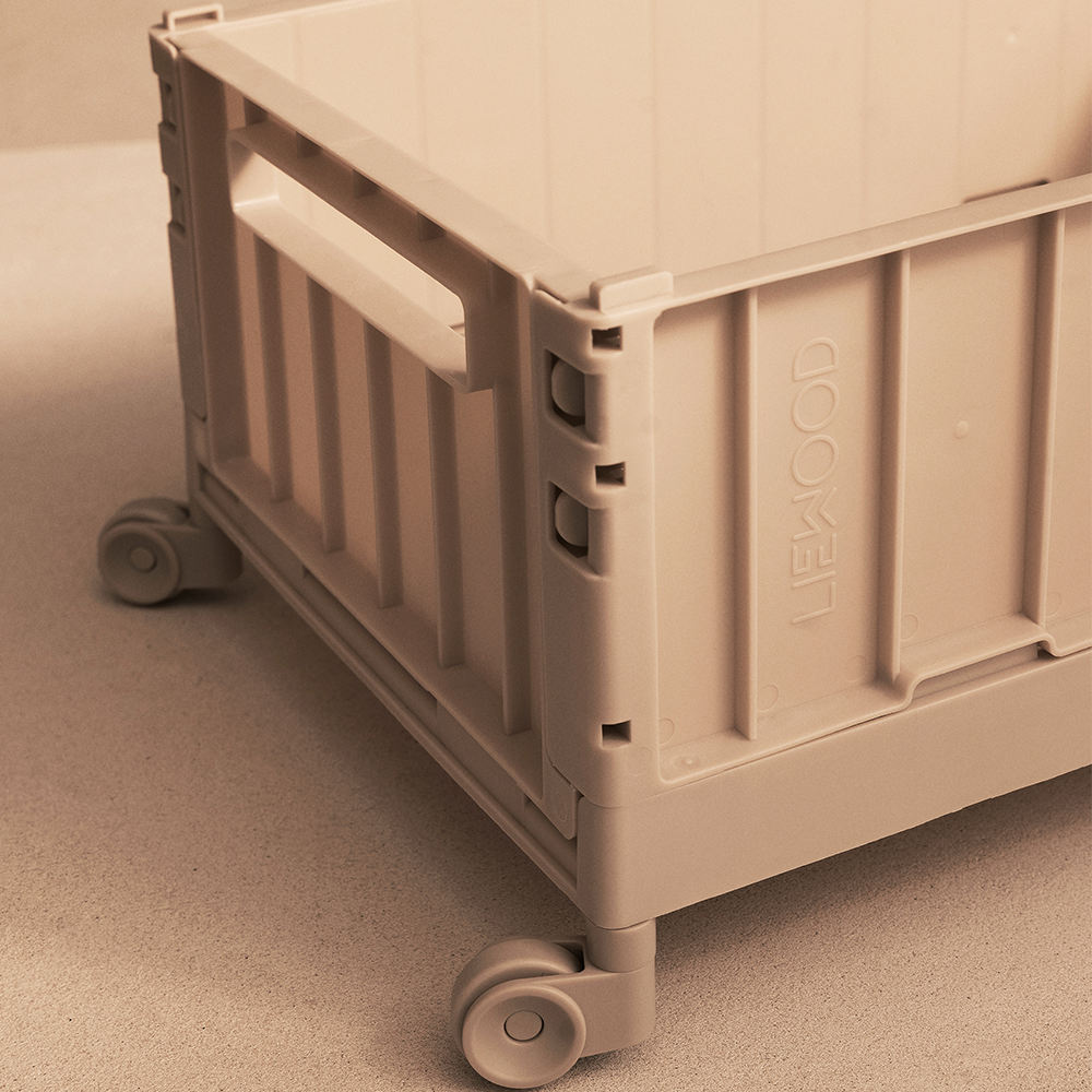 Liewood Foldable Storage Crate with Wheels M 'Weston' Sandy