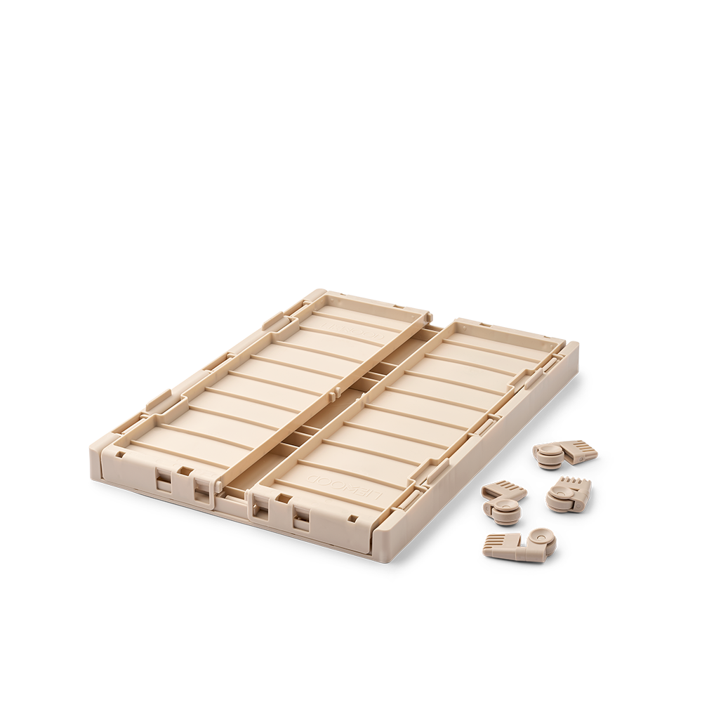 Liewood Foldable Storage Crate with Wheels M 'Weston' Sandy