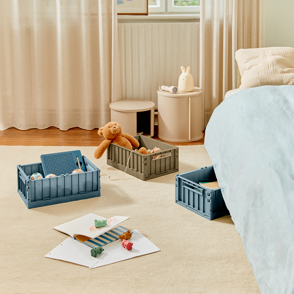 Liewood  Faltbare Aufbewahrungskiste M 2er Set 'Weston'  Whale Blue - Online MY SNOWFLAKE