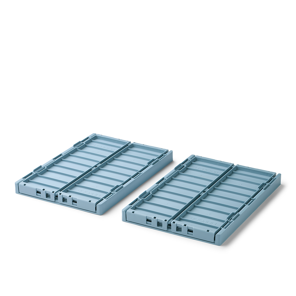 Liewood Lot de 2 caisses de rangement pliables 'Weston' Beach Blue taille M