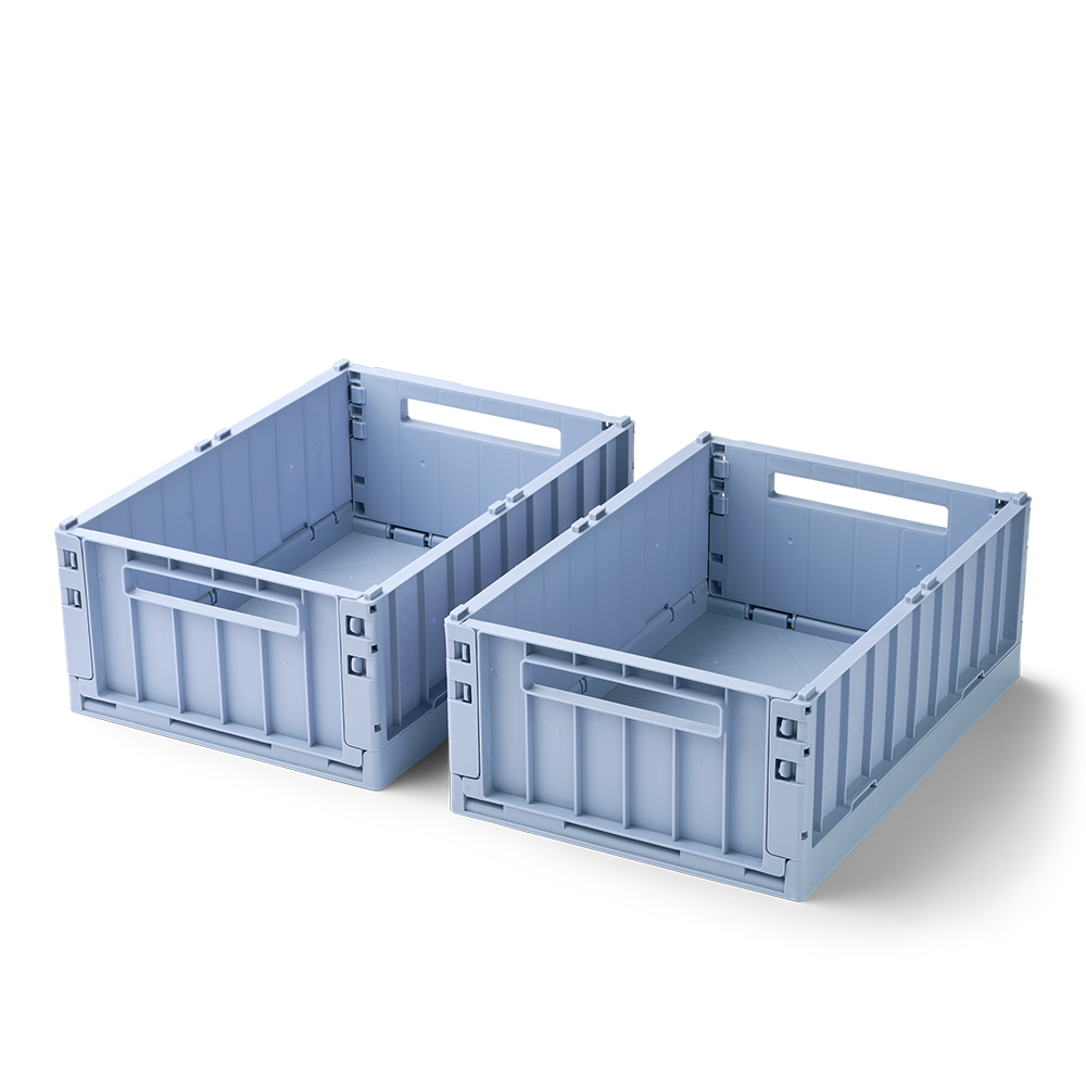 Liewood  lot de 2 caisses de rangement pliantes « Weston » Dusty Lavender, taille M