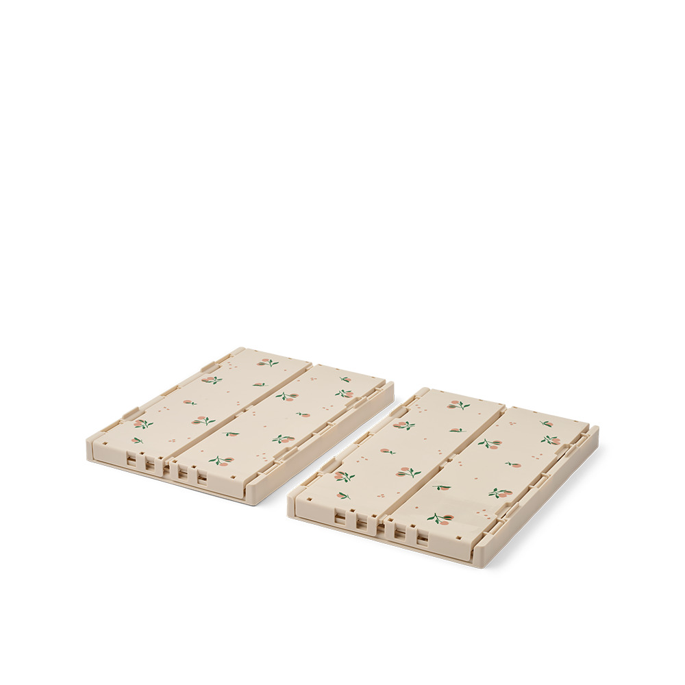 Liewood  faltbare Aufbewahrungskiste M 2er Set 'Weston' Peach/Sea Shell